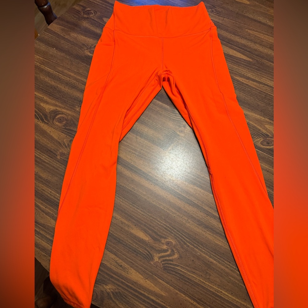 Lululemon Solar Orange Align Pants w Pockets Size 8